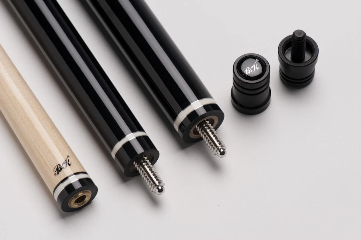 BK BBJ-001 Break/Jump-Queue Für Poolbillard, Schwarz, Mit Lackiertem Griffbereich Und Kunststoff-Pommeranze – Bild 3