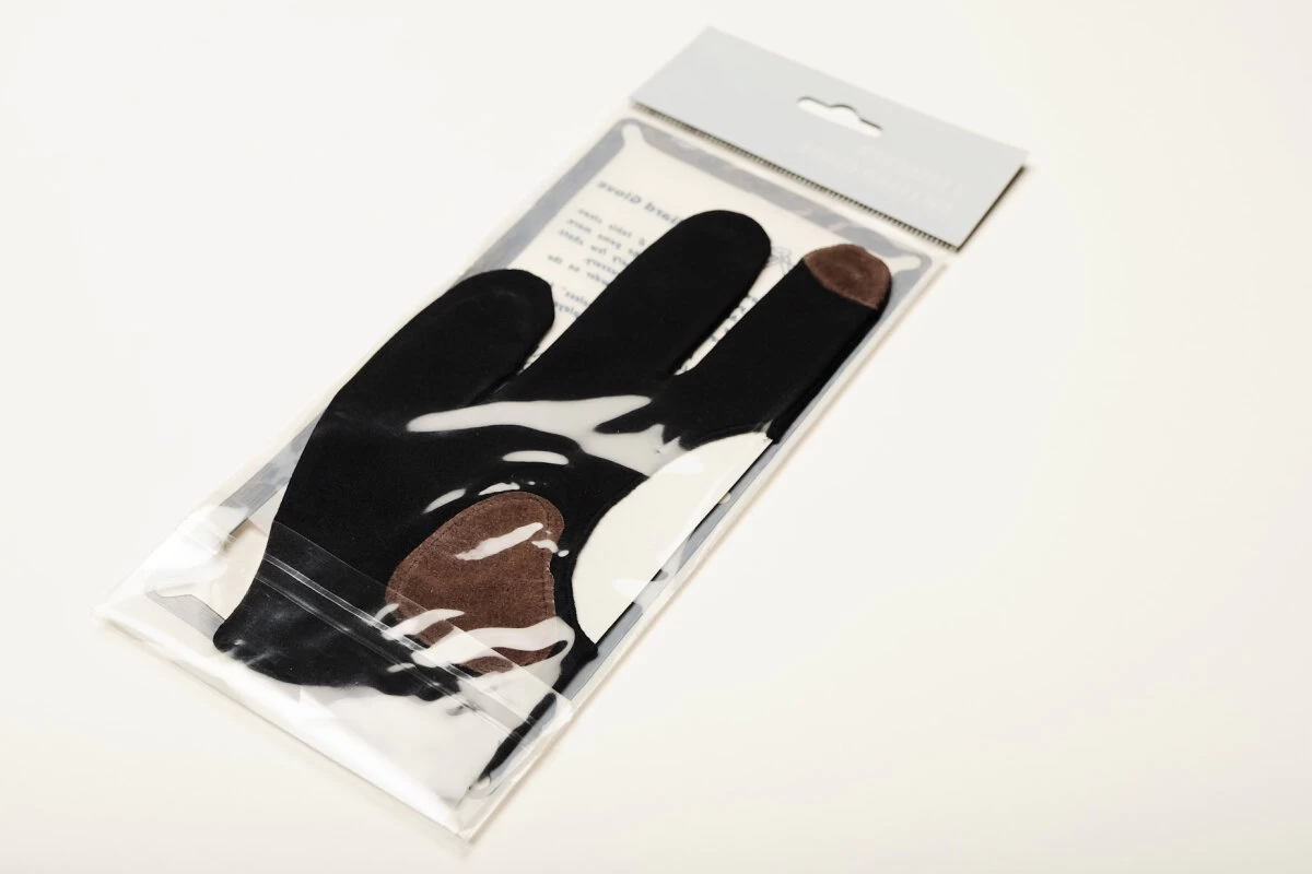 Billard-Handschuh Laperti, Schwarz Mit Lederverstärkung, Verschiedene Größen – Bild 4