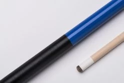 CUEL Code Blue Billard-Queue Blau Für Poolbillard, 2-teilig, Mit Vollholz-Oberteil, Leinen-Griffband, 3/8x10-Gewinde