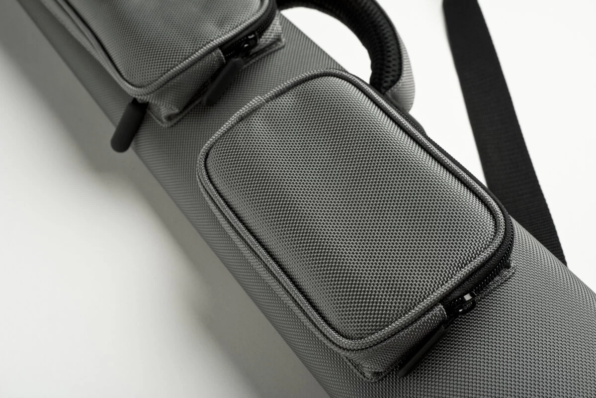 Cuel Billard-Köcher Sport Silber 2/4 Für Pool-Billard-Queues, Mit Schultergurt, Tragegriff Und Zwei Seitentaschen Für Billardzubehör – Bild 3