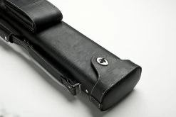 Cuel Billard-Köcher „Hustler Black“ 3/5 Für Pool-Billard-Queues, Schwarz, Aus Feinem Kunstleder, Mit Drei Seitentaschen Für Billardzubehör