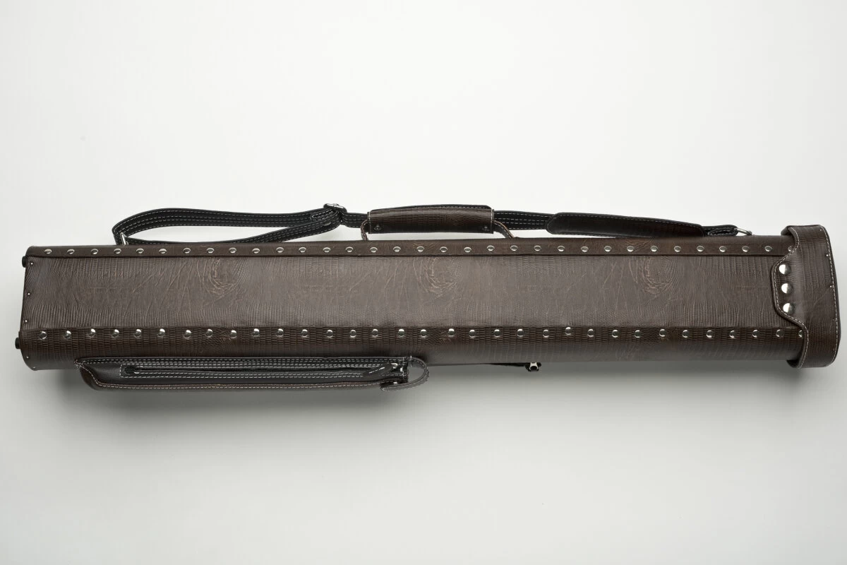 CUEL Billard-Köcher „Hustler Brown“ 3/5 Für Pool-Billard-Queues, Braun, Aus Feinem Kunstleder, Mit Drei Seitentaschen Für Billardzubehör – Bild 3