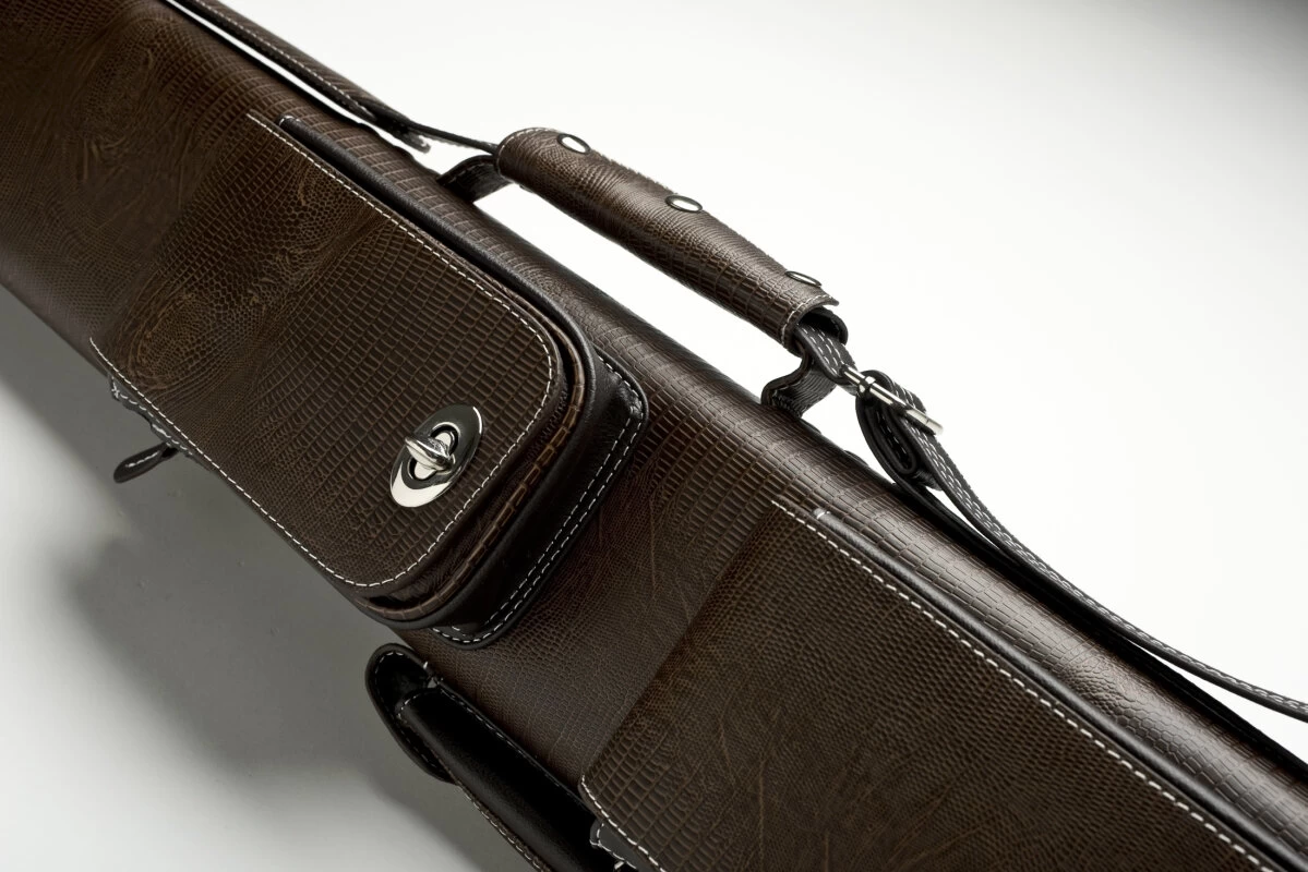 CUEL Billard-Köcher „Hustler Brown“ 3/5 Für Pool-Billard-Queues, Braun, Aus Feinem Kunstleder, Mit Drei Seitentaschen Für Billardzubehör – Bild 5