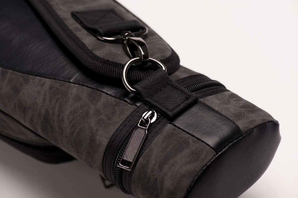 CUEL Billard-Köcher Suede Black 2/2 Für Pool-Billard-Queues, Aus Kunst-Wildleder, Mit Schultergurt, Tragegriff Und Zwei Seitentaschen Für Billardzubehör – Bild 6