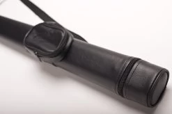 MIT Billard-Köcher Schwarz Für Pool-Billard-Queues, Mit 1/1-Teilung, Aus Kunstleder, Mit Schultergurt Und Praktischer Seitentasche Für Billardzubehör