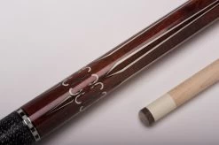 MIT MF1-017 Pool-Billard-Queue, 2-teilig, Mit Klebeleder, Vollholz-Oberteil, Leinen-Griffband, Inkl. Gewindeschoner