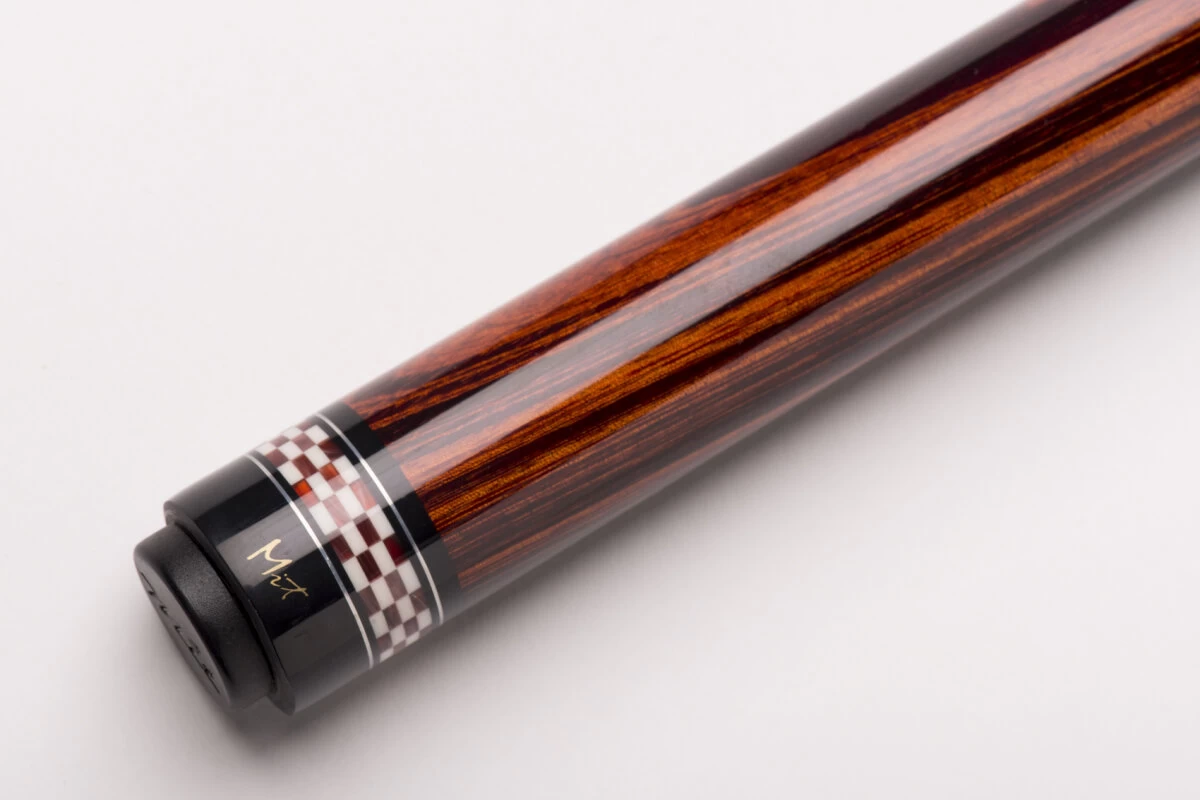 MIT MY4-001 "Sneaky Pete" Pool-Billard-Queue, 2-teilig, Mit Einlegearbeiten Und Klebeleder, Vollholz-Oberteil Und Lackiertem Griff Inkl. Gewindeschoner – Bild 2