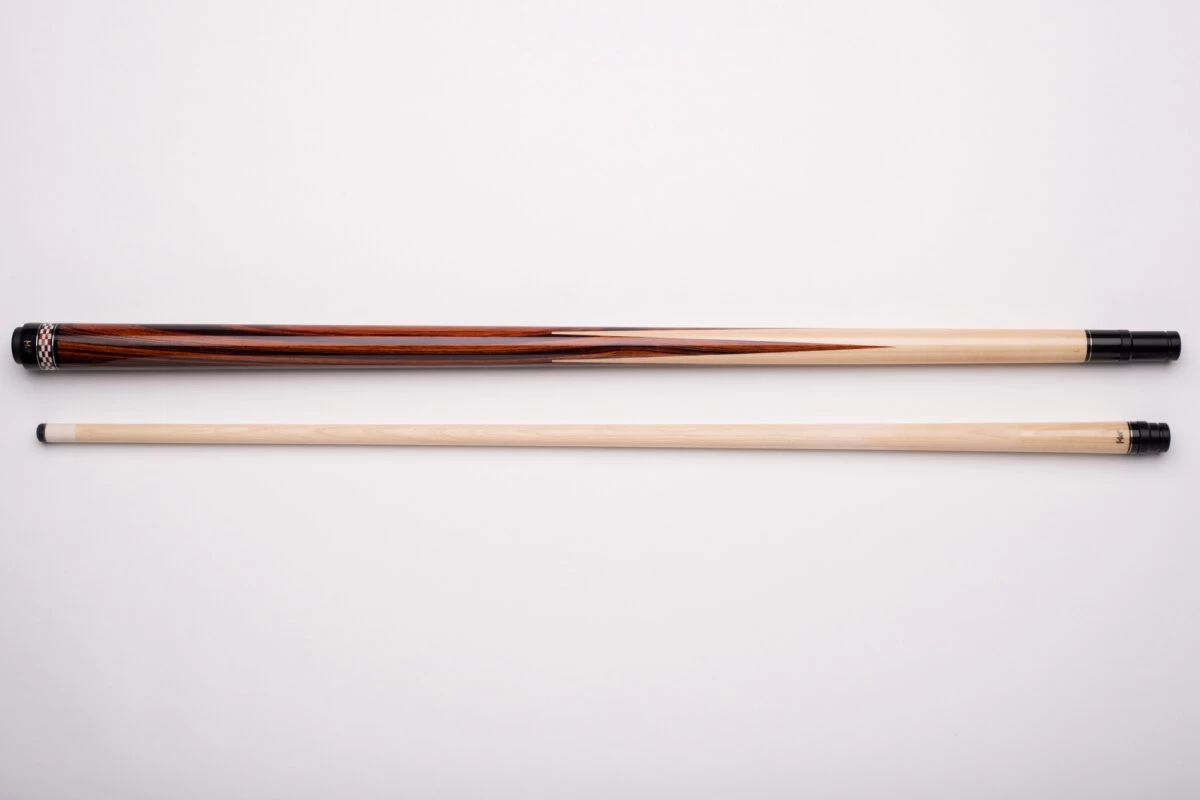 MIT MY4-001 "Sneaky Pete" Pool-Billard-Queue, 2-teilig, Mit Einlegearbeiten Und Klebeleder, Vollholz-Oberteil Und Lackiertem Griff Inkl. Gewindeschoner – Bild 4